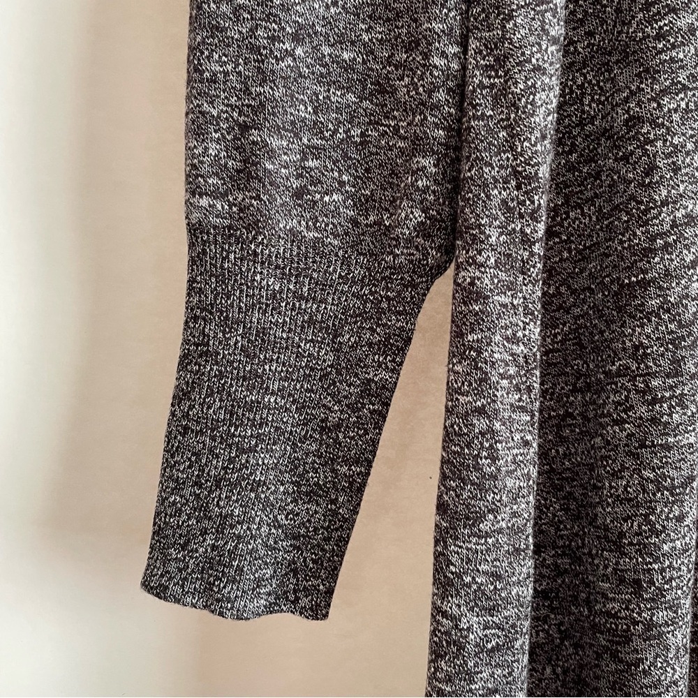 Studio One Marled Charcoal Long Sleeve Cowl Neck Sweater Dress Size 1X - Picture 4 of 13